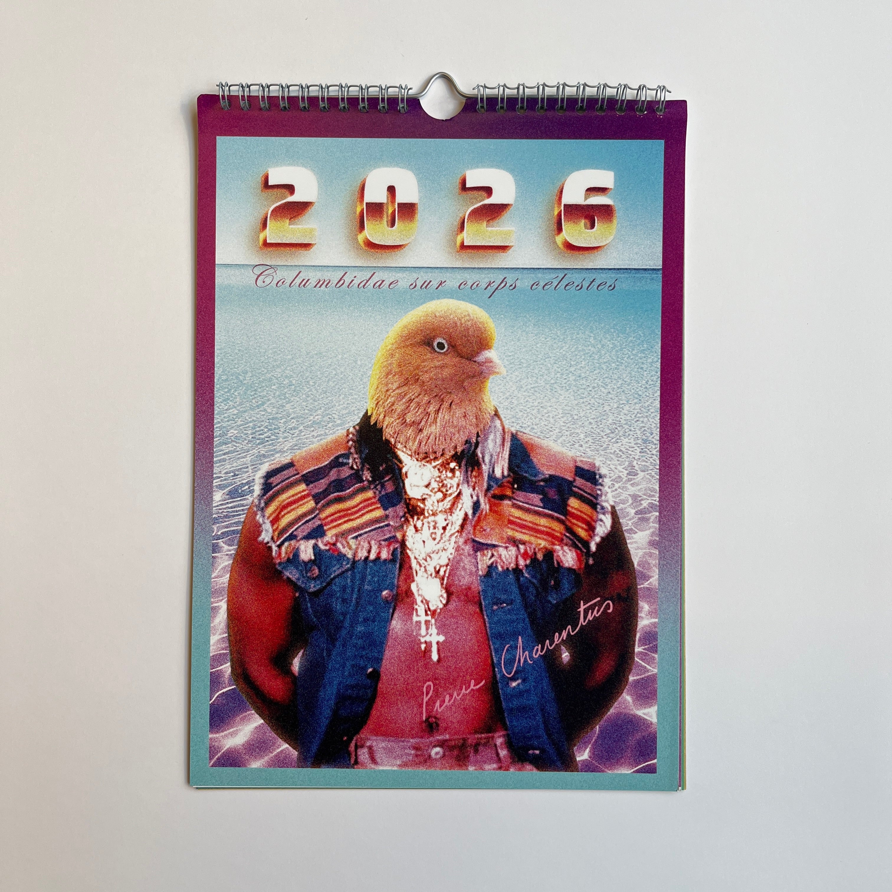 Calendrier 2026 : Columbidae sur corps célestes