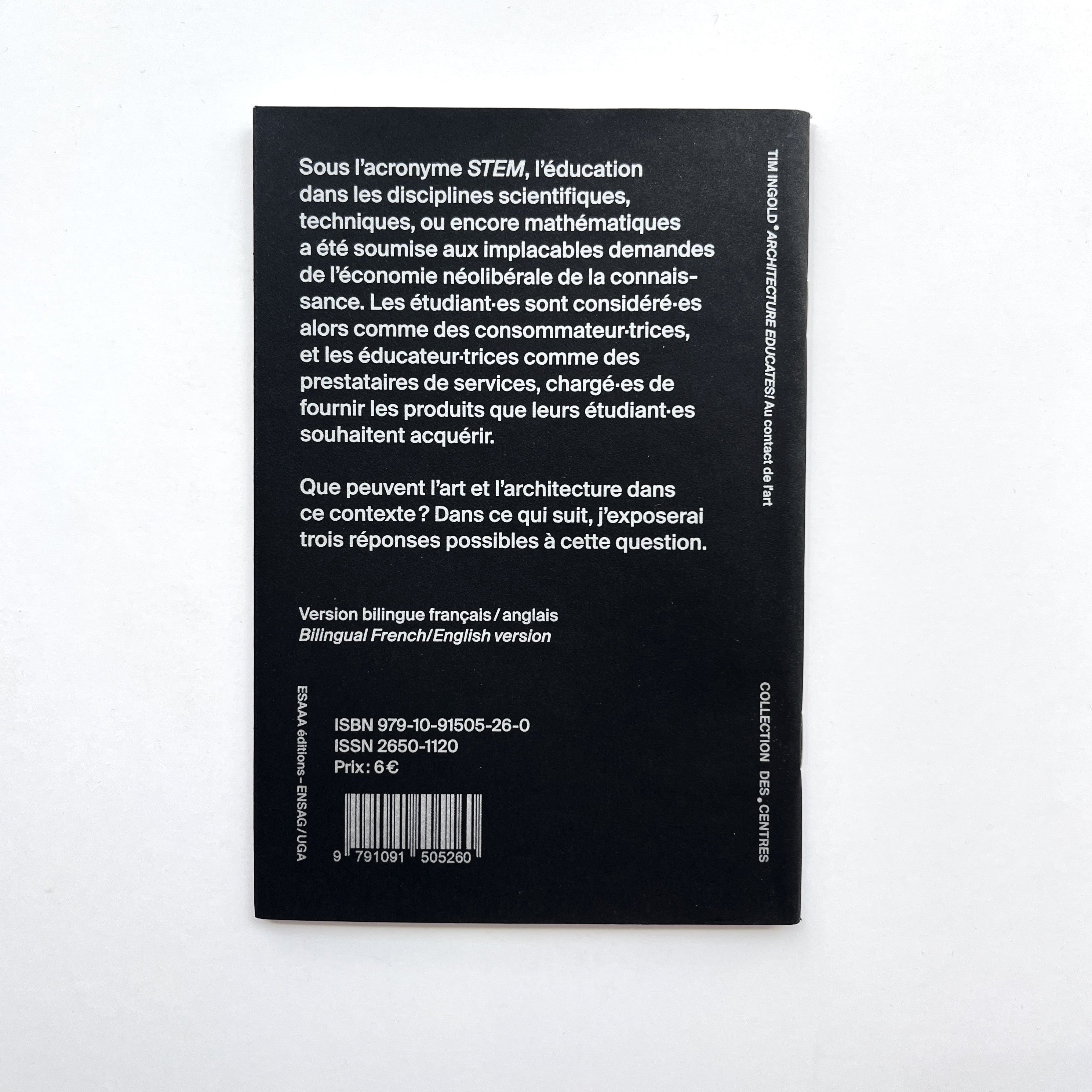 Architecture educates! Au contact de l'art - Tim Ingold