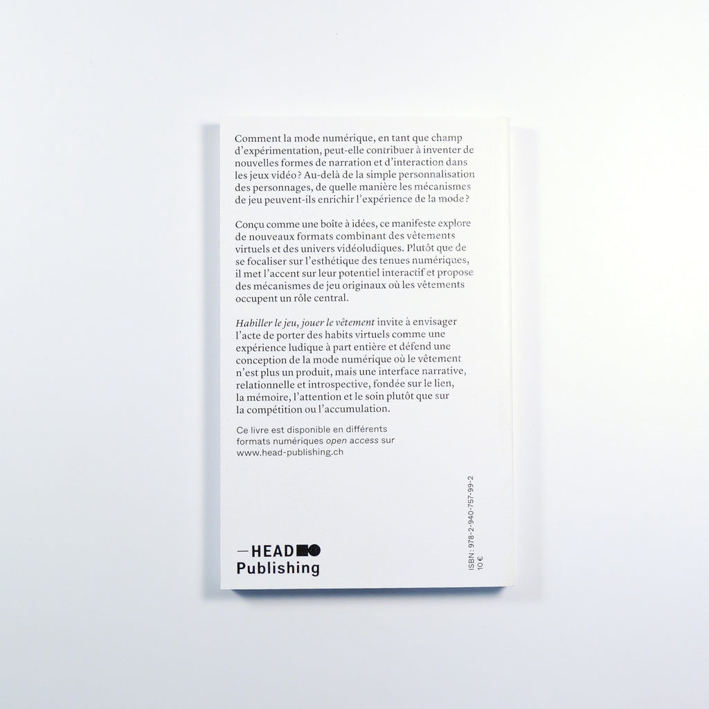 Manifestes 9 - Alexia Mathieu - Habiller le jeu, jouer le vêtement
