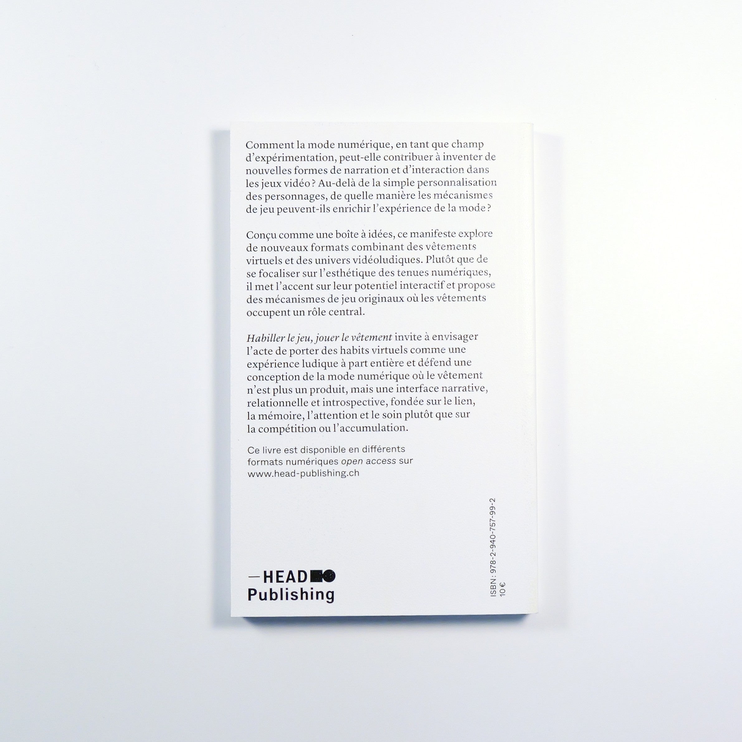 Manifestes 9 - Alexia Mathieu - Habiller le jeu, jouer le vêtement